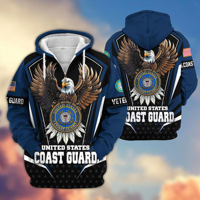 Premium US Veterans Zip Hoodie, Gifts For US Veterans, Gifts For Veterans Day