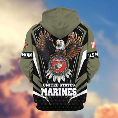 Premium US Veterans Zip Hoodie, Gifts For US Veterans, Gifts For Veterans Day