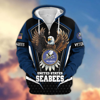 Premium US Veterans Zip Hoodie, Gifts For US Veterans, Gifts For Veterans Day