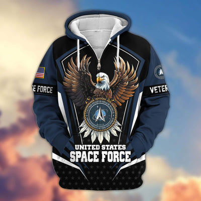 Premium US Veterans Zip Hoodie, Gifts For US Veterans, Gifts For Veterans Day
