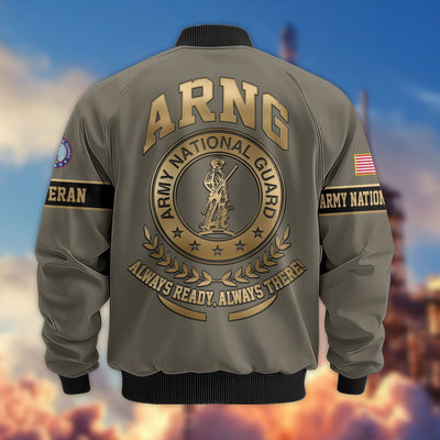 Premium Proudly Served US Veterans Bomber Jacket, Gifts For US Veterans, Gifts For Veterans Day