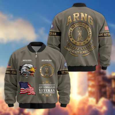 Premium Proudly Served US Veterans Bomber Jacket, Gifts For US Veterans, Gifts For Veterans Day