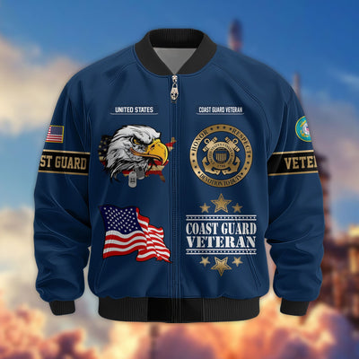 Premium Proudly Served US Veterans Bomber Jacket, Gifts For US Veterans, Gifts For Veterans Day