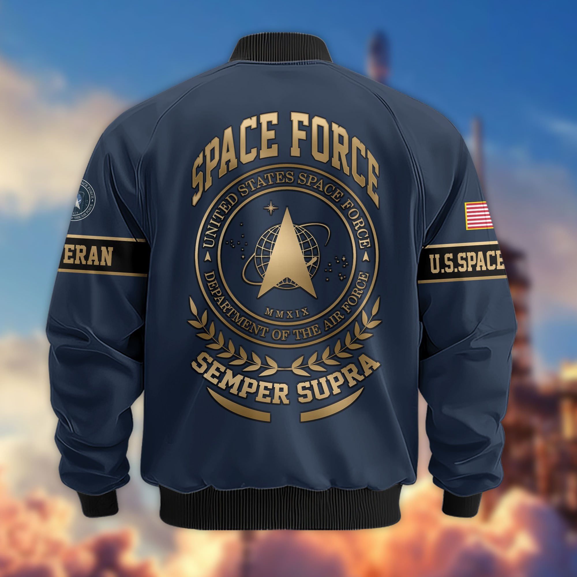 Premium Proudly Served US Veterans Bomber Jacket, Gifts For US Veterans, Gifts For Veterans Day