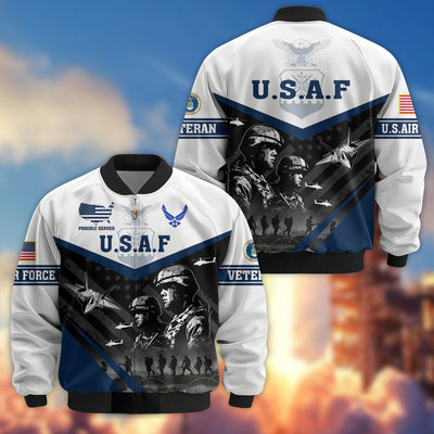 Premium US Veterans Bomber Jacket, Gifts For US Veterans, Gifts For Veterans Day