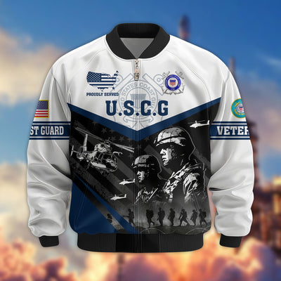Premium US Veterans Bomber Jacket, Gifts For US Veterans, Gifts For Veterans Day