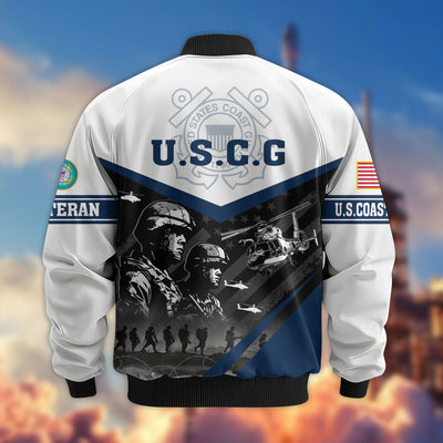 Premium US Veterans Bomber Jacket, Gifts For US Veterans, Gifts For Veterans Day