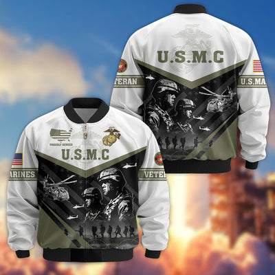 Premium US Veterans Bomber Jacket, Gifts For US Veterans, Gifts For Veterans Day