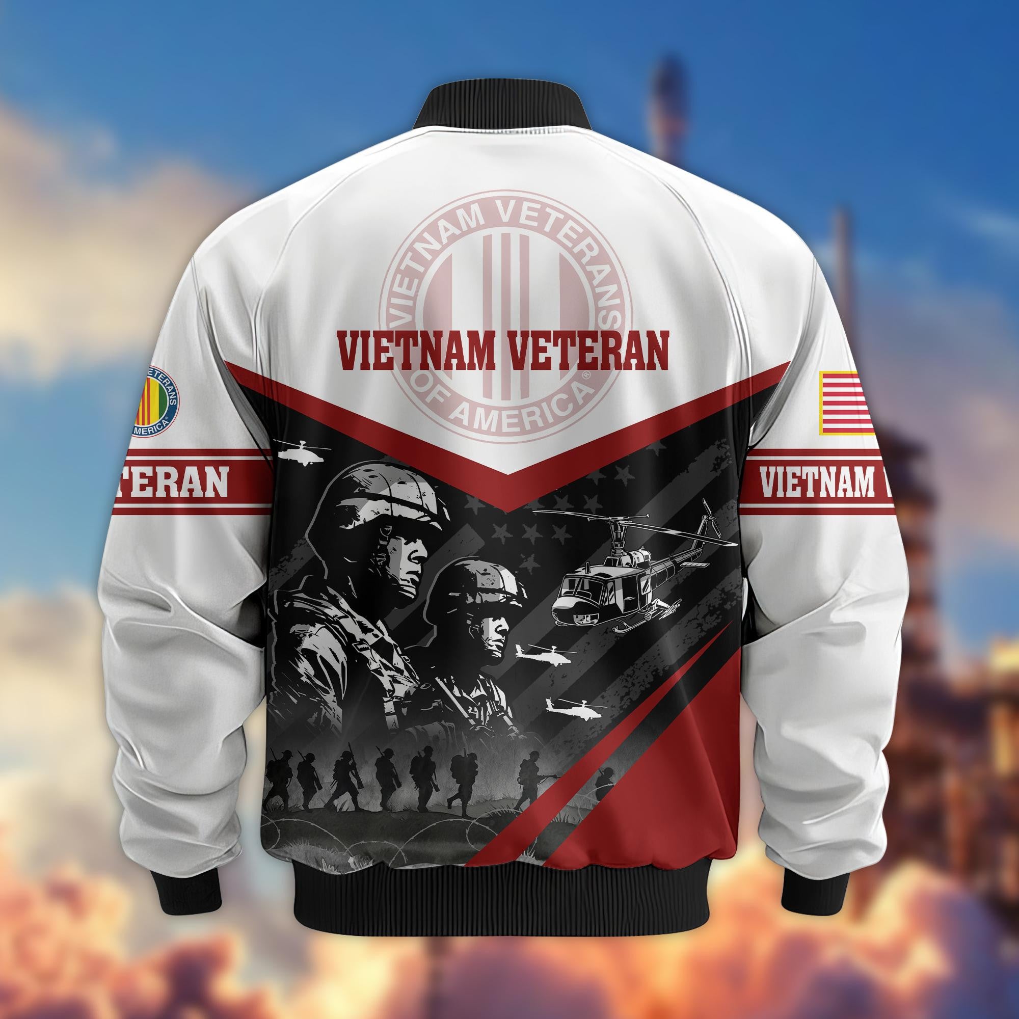 Premium US Veterans Bomber Jacket, Gifts For US Veterans, Gifts For Veterans Day