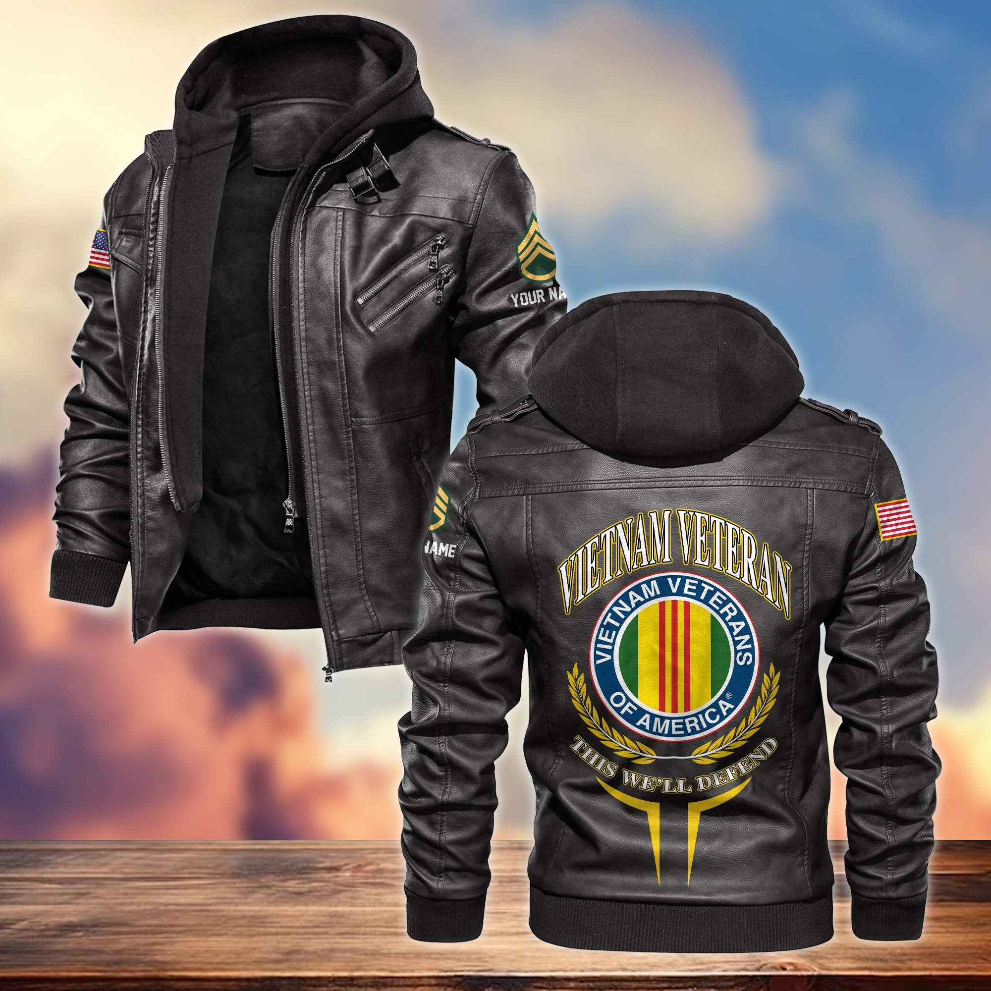 Premium Vietnam Veteran Leather Jacket, Custom Name, Rank, Gifts For Vietnam Veteran