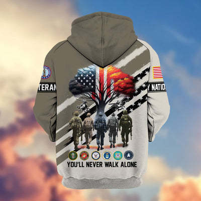 Premium All Gave Some Some Gave All US Veterans Zip Hoodie, Gifts For US Veterans, Gifts For Veterans Day