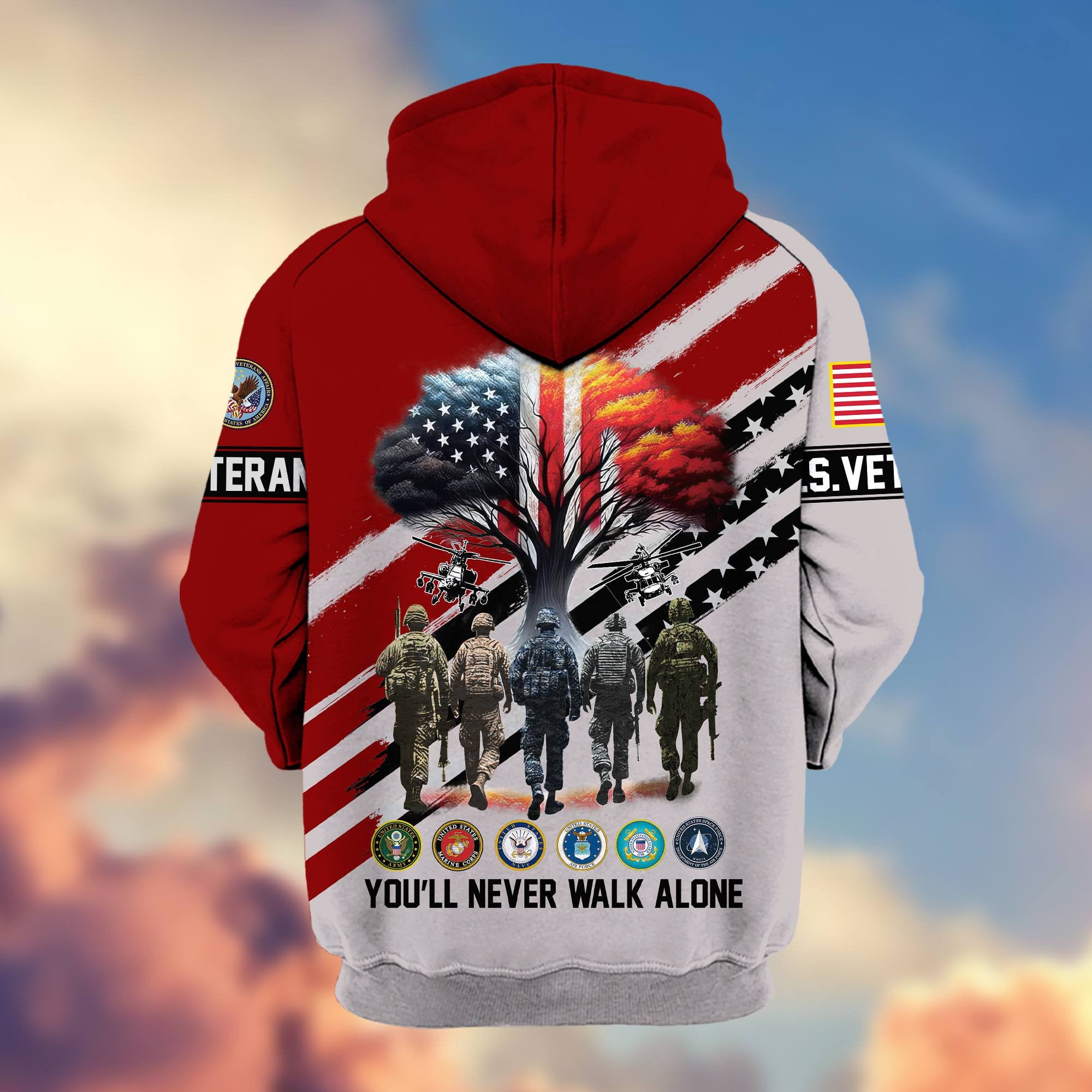 Premium All Gave Some Some Gave All US Veterans Zip Hoodie, Gifts For US Veterans, Gifts For Veterans Day