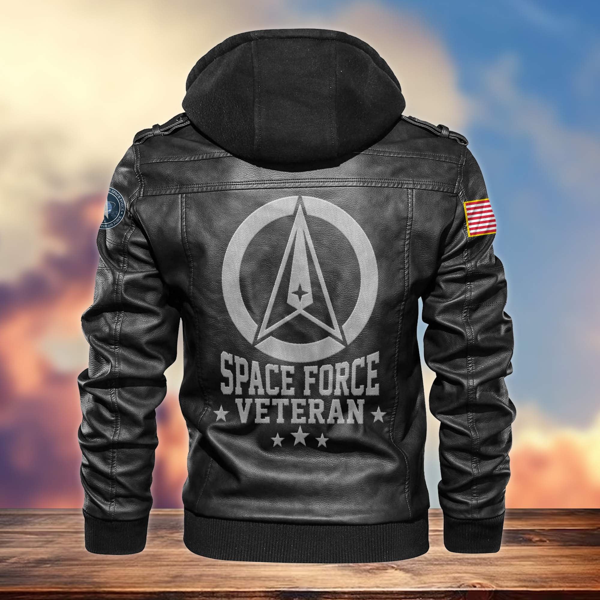 Premium US Veterans Leather Jacket, Gifts For US Veterans