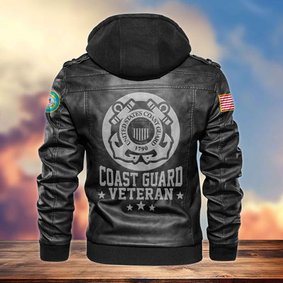 Premium US Veterans Leather Jacket, Gifts For US Veterans