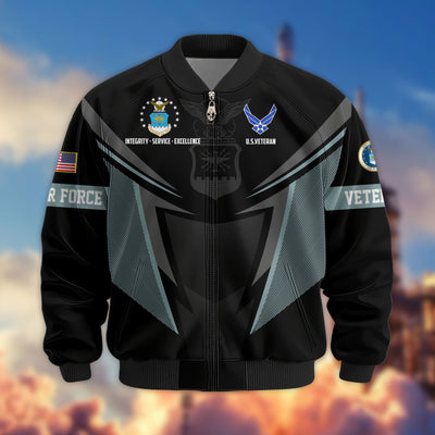 Premium US Veterans Bomber Jacket, Gifts For US Veterans, Gifts For Veterans Day