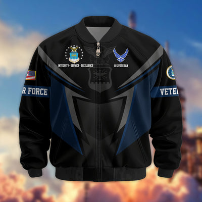 Premium US Veterans Bomber Jacket, Gifts For US Veterans, Gifts For Veterans Day