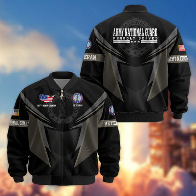 Premium US Veterans Bomber Jacket, Gifts For US Veterans, Gifts For Veterans Day