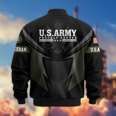 Premium US Veterans Bomber Jacket, Gifts For US Veterans, Gifts For Veterans Day