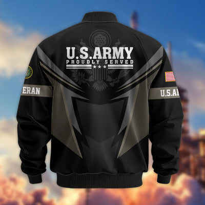Premium US Veterans Bomber Jacket, Gifts For US Veterans, Gifts For Veterans Day