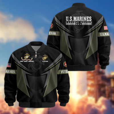 Premium US Veterans Bomber Jacket, Gifts For US Veterans, Gifts For Veterans Day