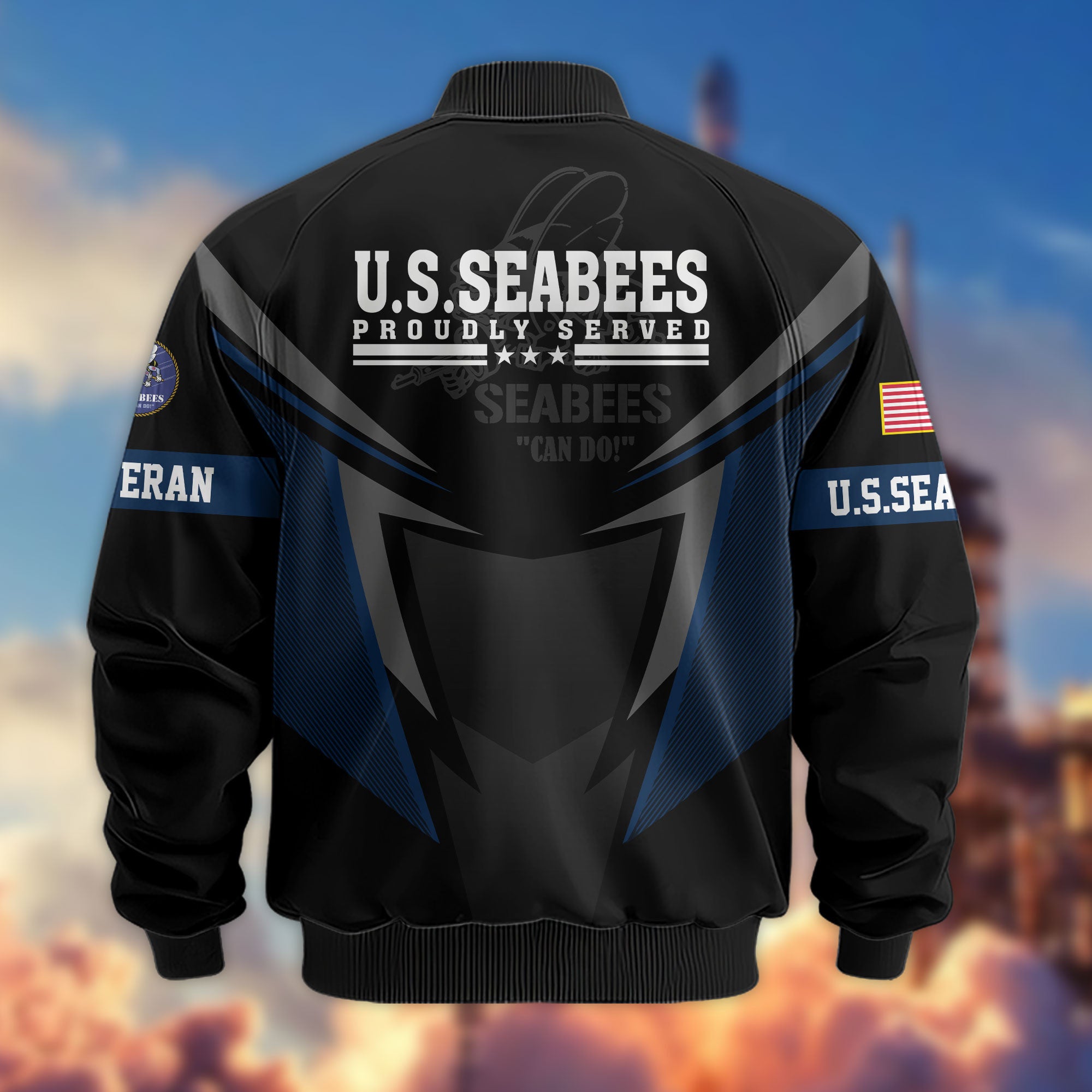 Premium US Veterans Bomber Jacket, Gifts For US Veterans, Gifts For Veterans Day