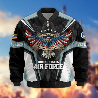 Premium US Veterans Bomber Jacket, Gifts For US Veterans, Gifts For Veterans Day
