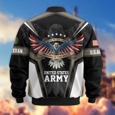 Premium US Veterans Bomber Jacket, Gifts For US Veterans, Gifts For Veterans Day