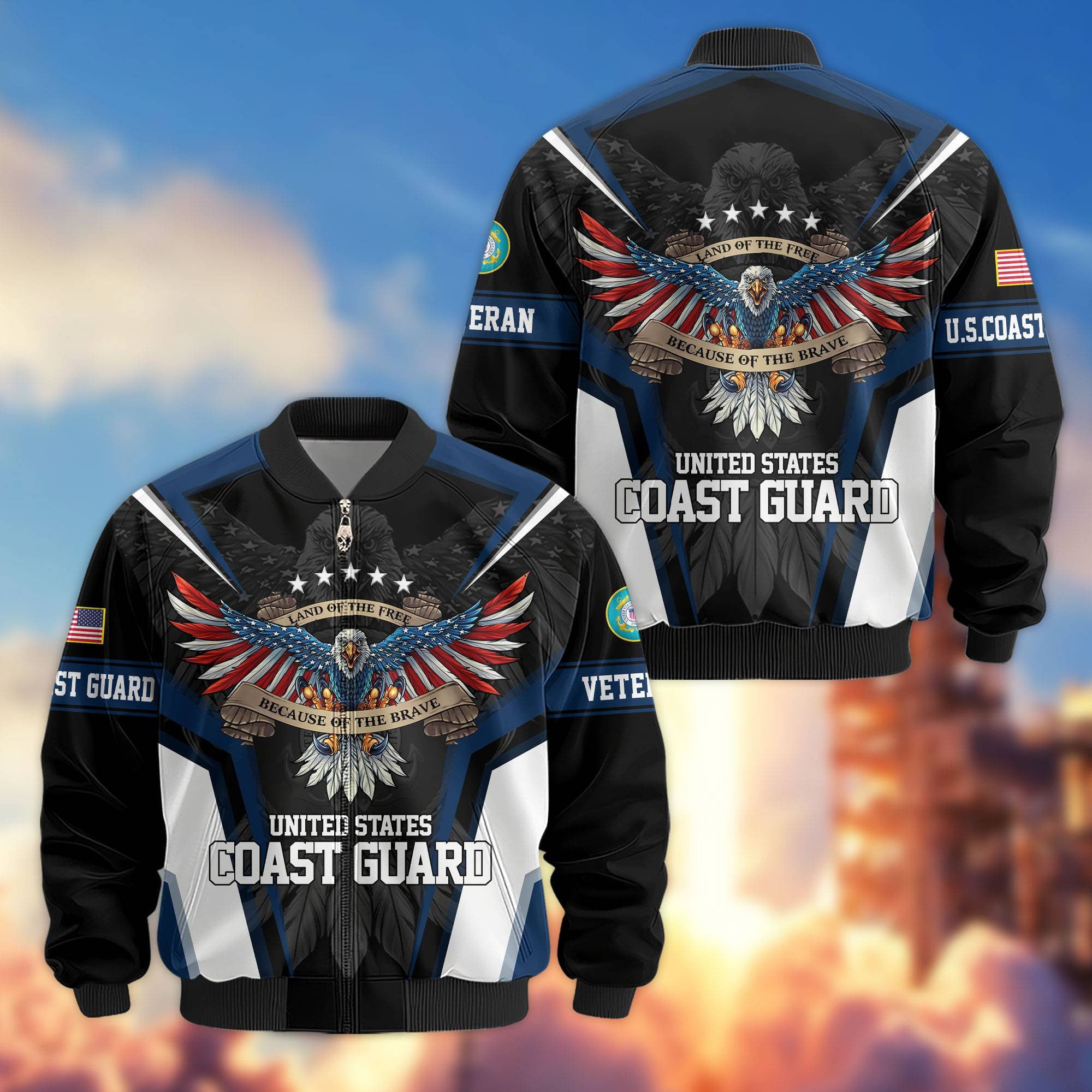 Premium US Veterans Bomber Jacket, Gifts For US Veterans, Gifts For Veterans Day