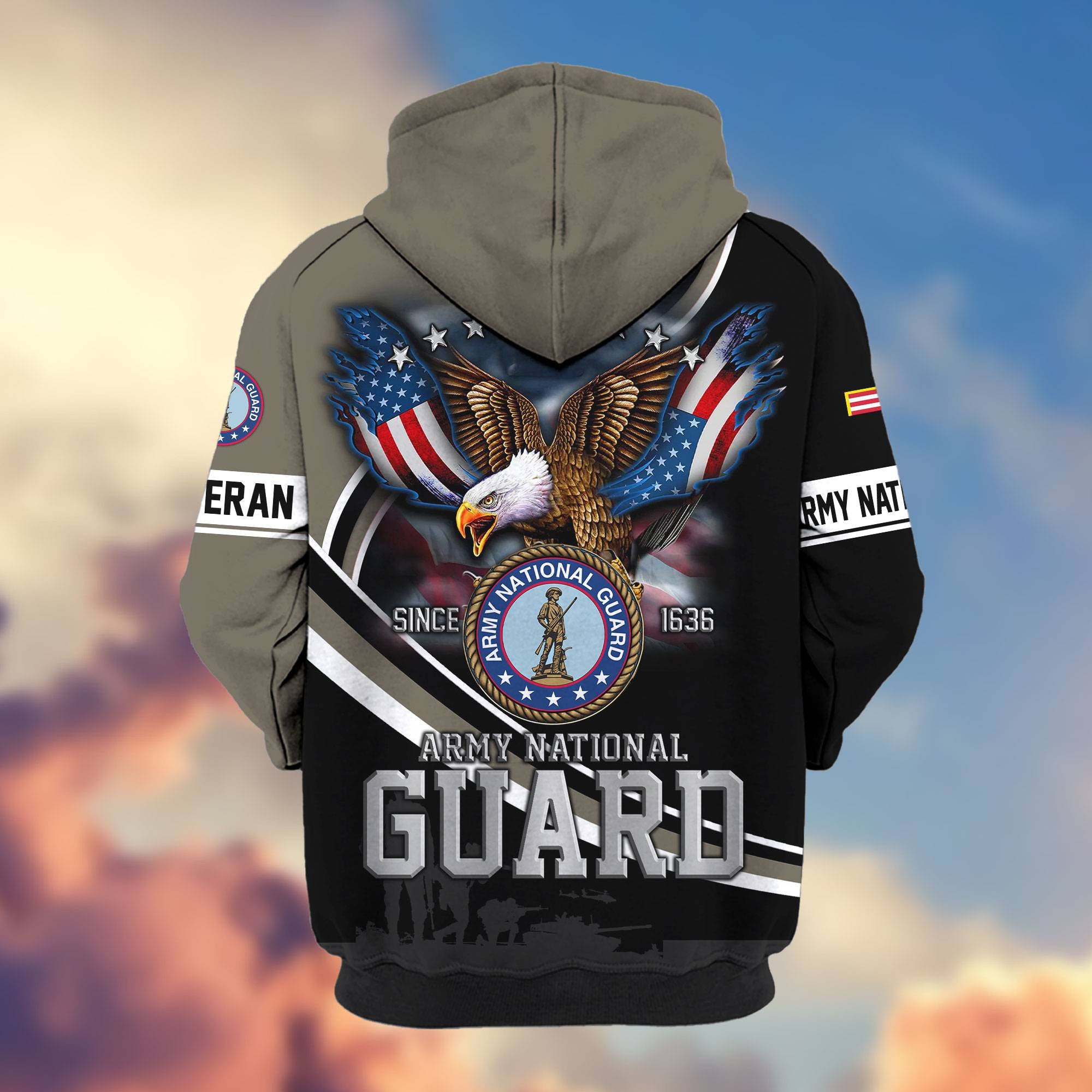 Premium US Veterans Zip Hoodie, Gifts For US Veterans