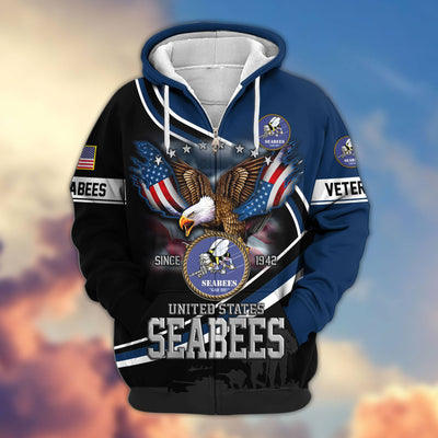 Premium US Veterans Zip Hoodie, Gifts For US Veterans