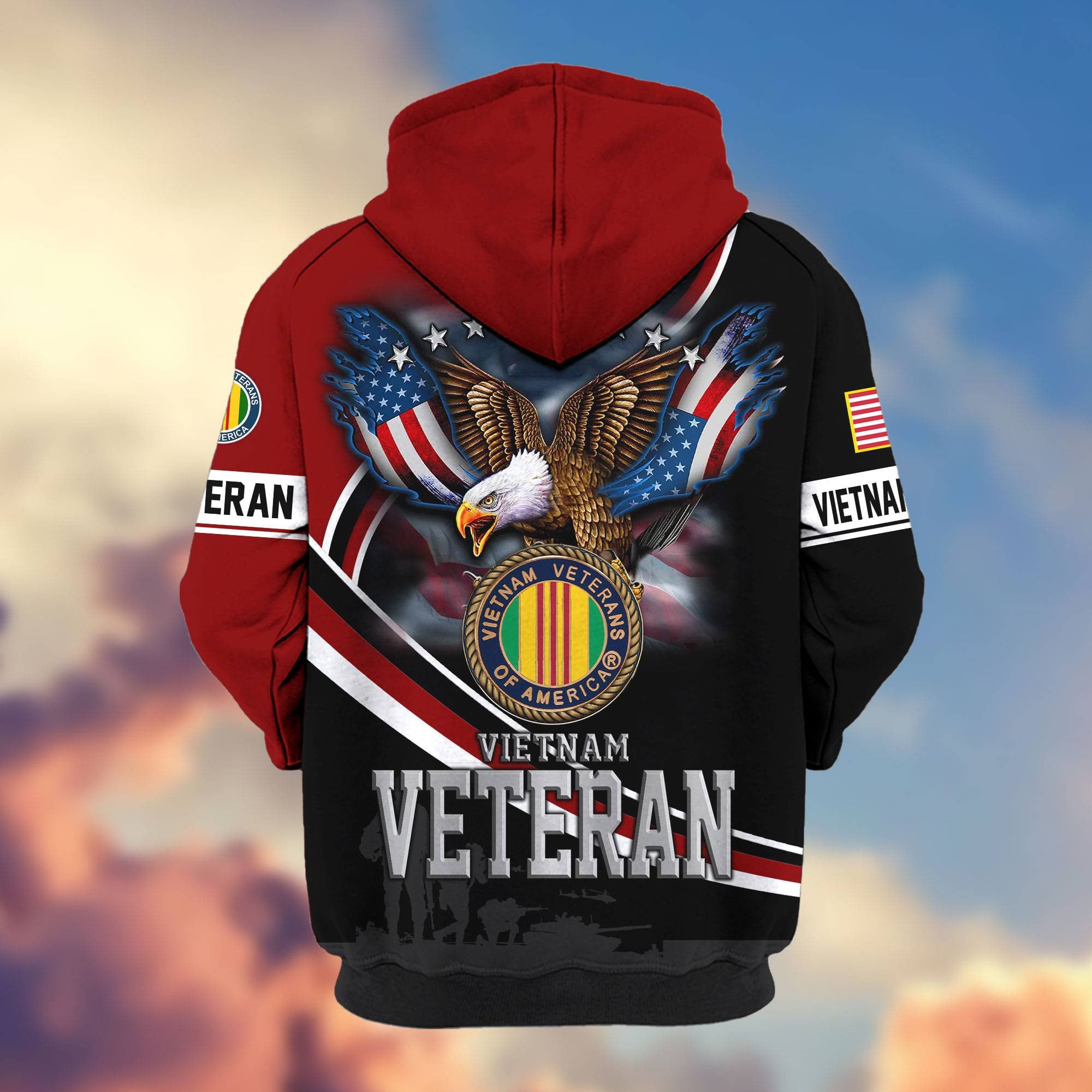 Premium US Veterans Zip Hoodie, Gifts For US Veterans