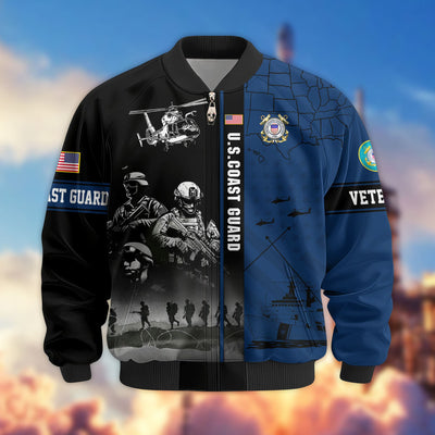 Premium US Veterans Bomber Jacket, Gifts For US Veterans, Gifts For Veterans Day