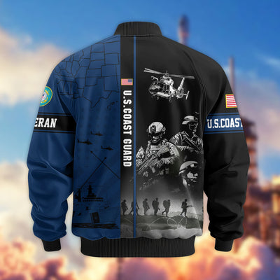 Premium US Veterans Bomber Jacket, Gifts For US Veterans, Gifts For Veterans Day