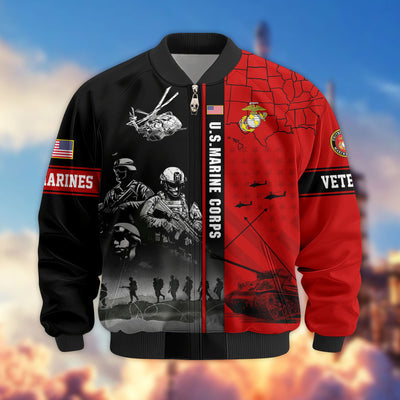 Premium US Veterans Bomber Jacket, Gifts For US Veterans, Gifts For Veterans Day