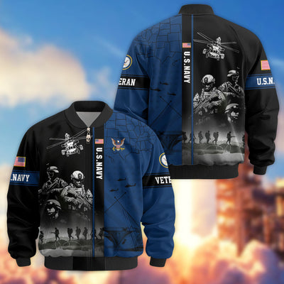 Premium US Veterans Bomber Jacket, Gifts For US Veterans, Gifts For Veterans Day