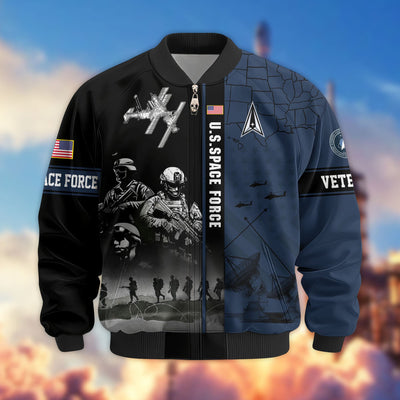 Premium US Veterans Bomber Jacket, Gifts For US Veterans, Gifts For Veterans Day