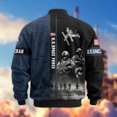 Premium US Veterans Bomber Jacket, Gifts For US Veterans, Gifts For Veterans Day