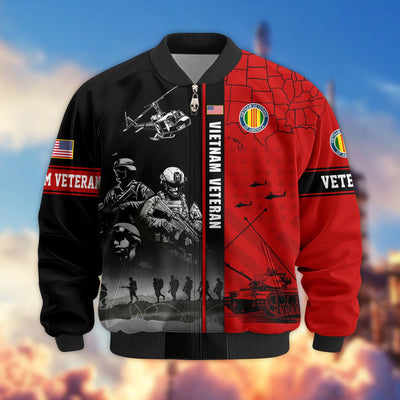 Premium US Veterans Bomber Jacket, Gifts For US Veterans, Gifts For Veterans Day
