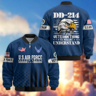 Premium US Veterans Bomber Jacket, Gifts For US Veterans