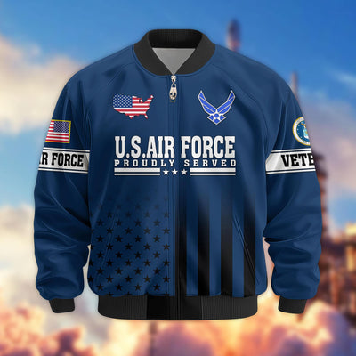 Premium US Veterans Bomber Jacket, Gifts For US Veterans