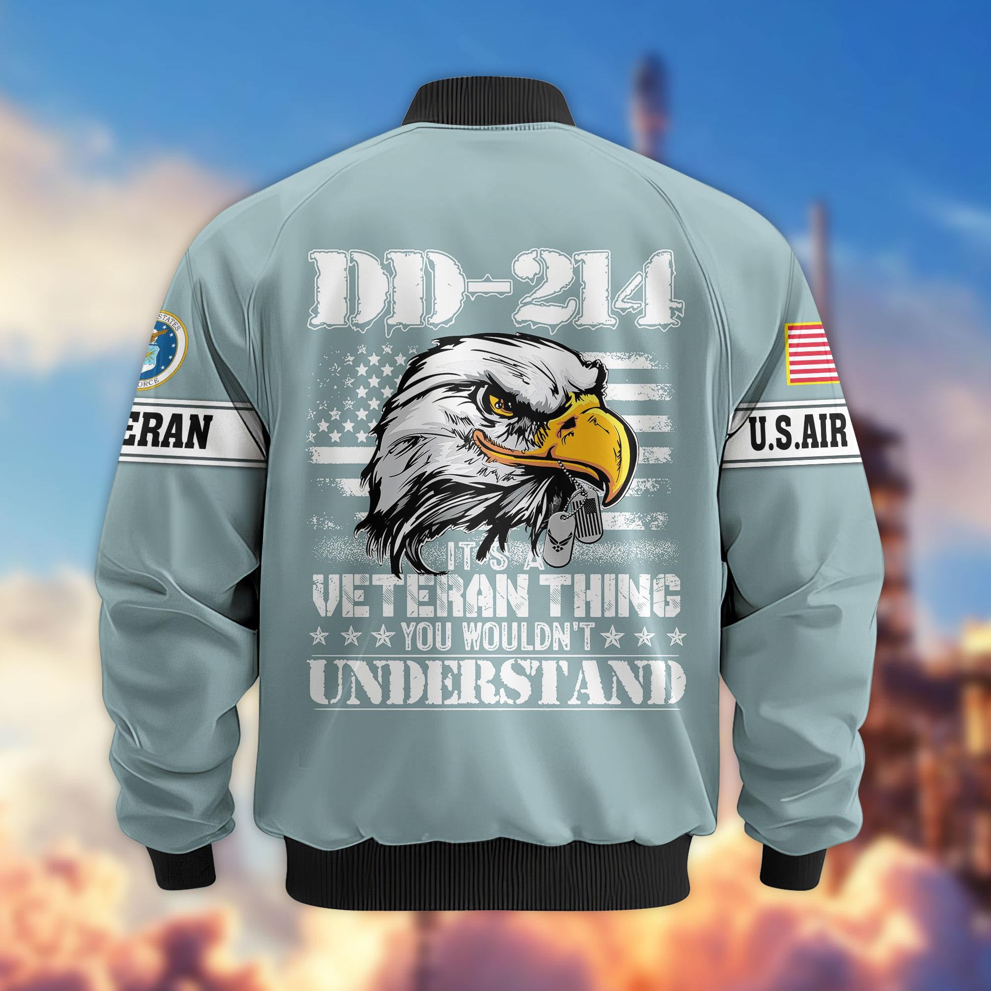Premium US Veterans Bomber Jacket, Gifts For US Veterans