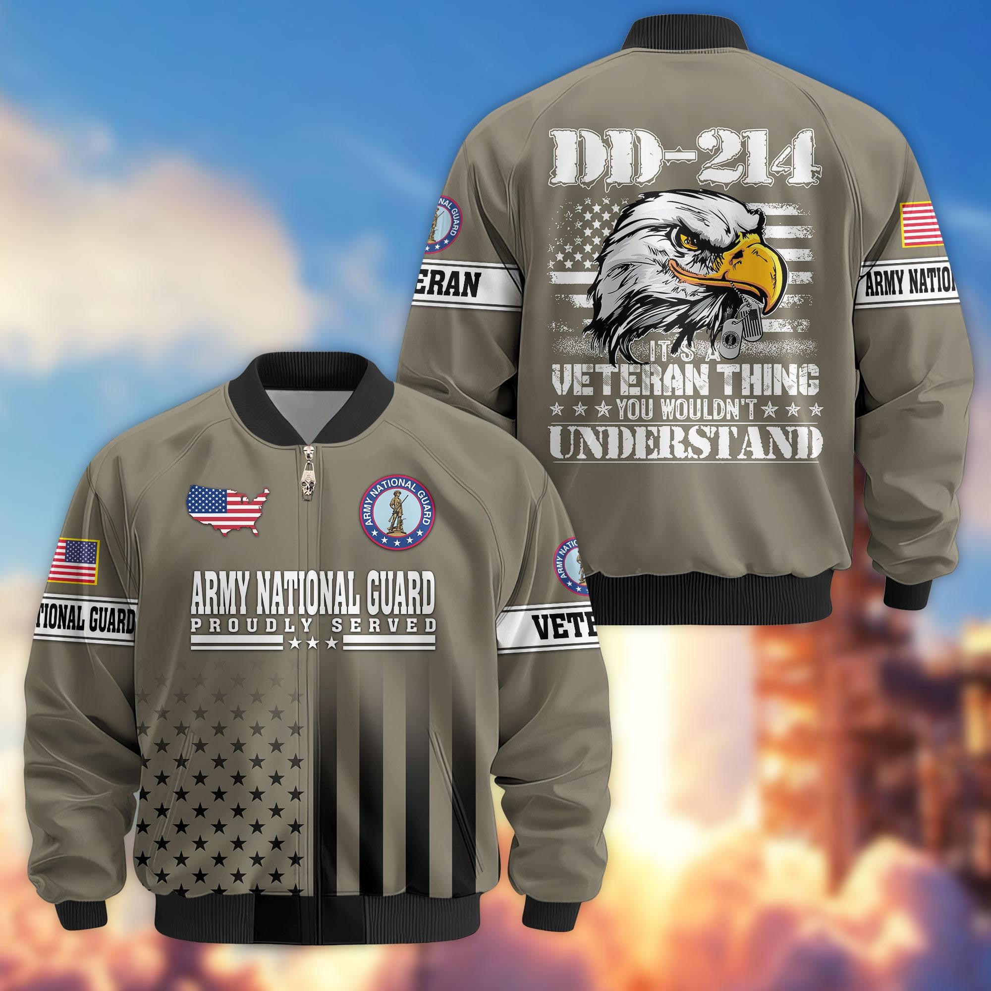 Premium US Veterans Bomber Jacket, Gifts For US Veterans