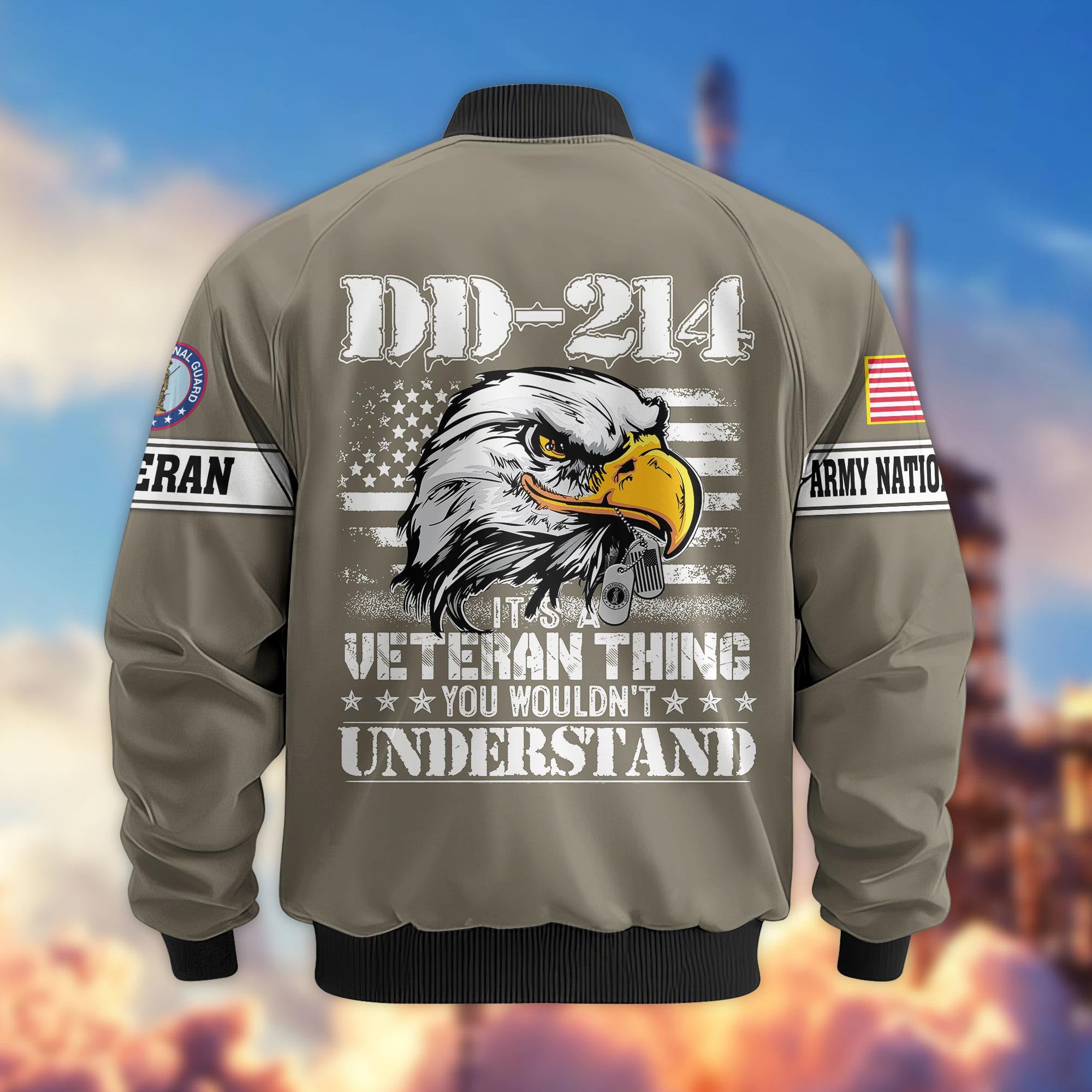 Premium US Veterans Bomber Jacket, Gifts For US Veterans