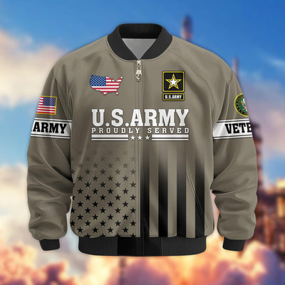 Premium US Veterans Bomber Jacket, Gifts For US Veterans
