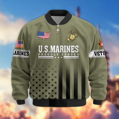 Premium US Veterans Bomber Jacket, Gifts For US Veterans