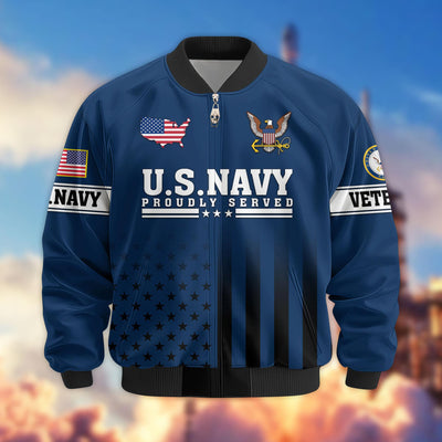 Premium US Veterans Bomber Jacket, Gifts For US Veterans