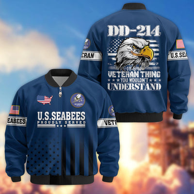 Premium US Veterans Bomber Jacket, Gifts For US Veterans