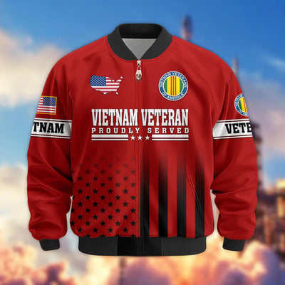 Premium US Veterans Bomber Jacket, Gifts For US Veterans