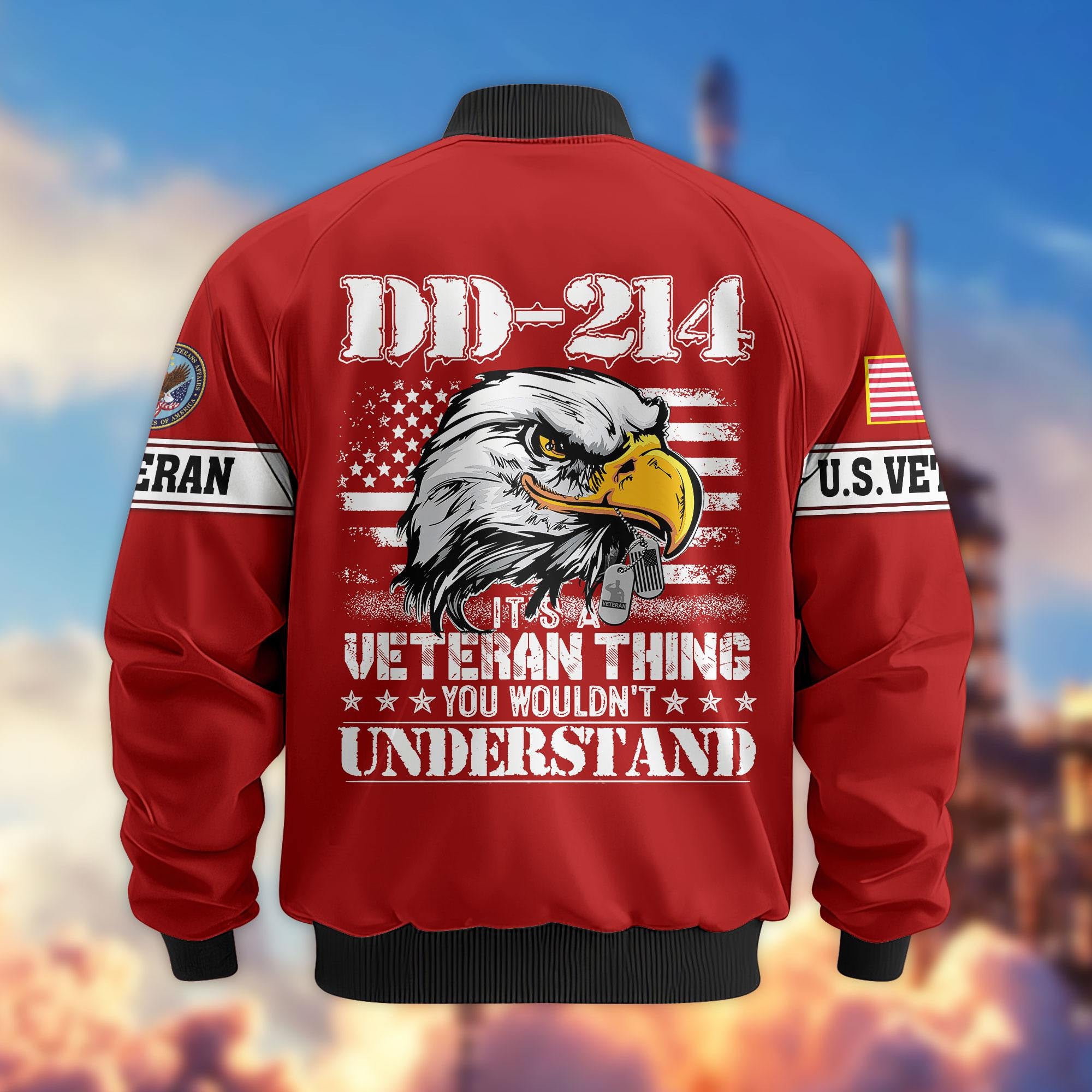Premium US Veterans Bomber Jacket, Gifts For US Veterans