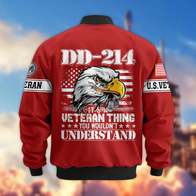 Premium US Veterans Bomber Jacket, Gifts For US Veterans
